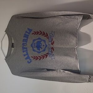 Gray California Cropped Sweatshirt Size Small